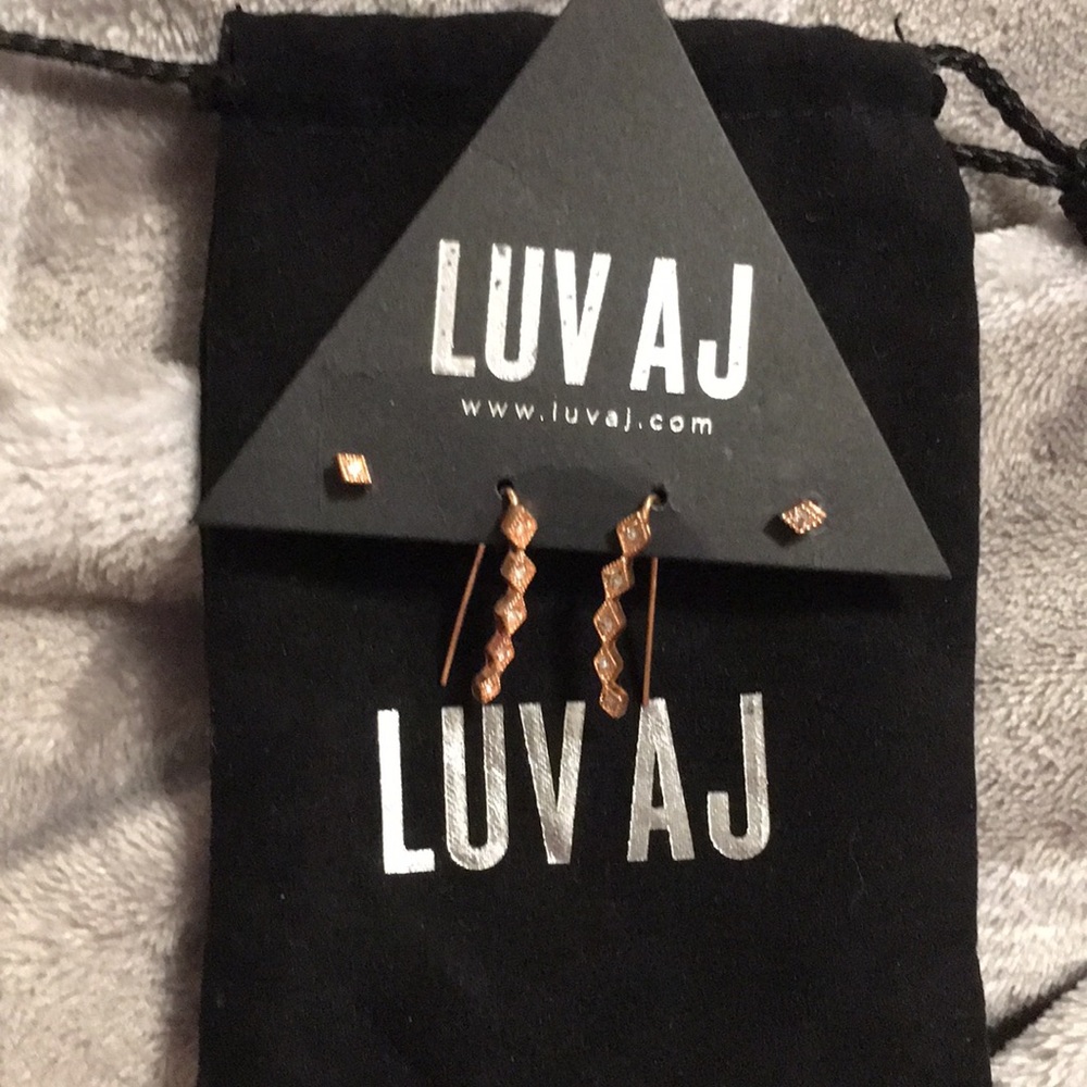 Rose tone earrings